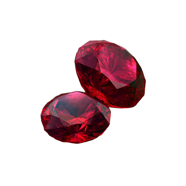 Ruby Stones Vinyl Car Decal Sticker – Waterproof & UV-Resistant 3.4133333333333336"