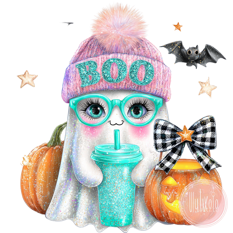 Cute Halloween Ghost V10 Vinyl Car Decal Sticker – Waterproof & UV-Resistant 6.826666666666667"