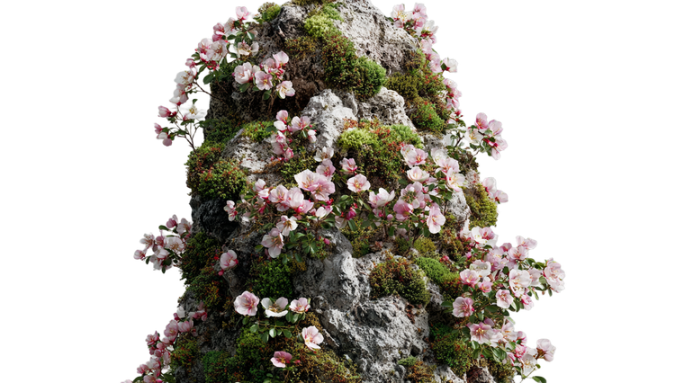 Mossy Rock Pillar Vinyl Car Decal Sticker – Waterproof & UV-Resistant 2.72"