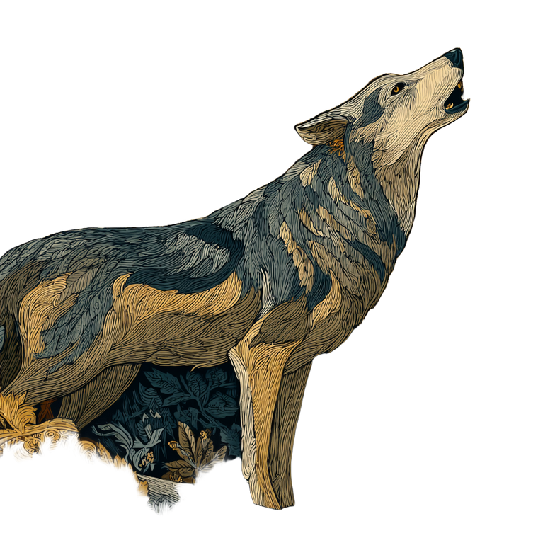 Medieval Stylized Wolf Vinyl Car Decal Sticker – Waterproof & UV-Resistant 3.4133333333333336"