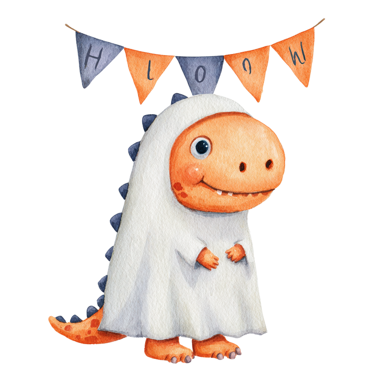 Baby Dinosaur Ghost Vinyl Car Decal Sticker – Waterproof & UV-Resistant 3.4133333333333336"