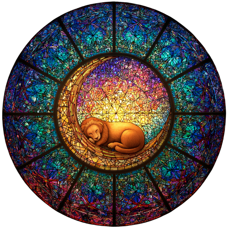 Lion In Moonlight Vinyl Car Decal Sticker – Waterproof & UV-Resistant 6.826666666666667"