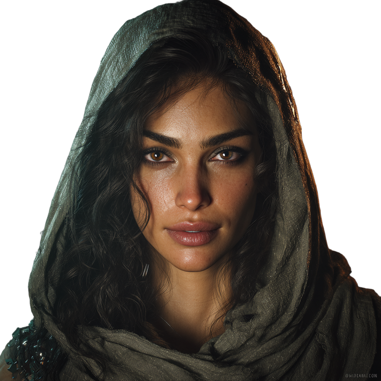 Middle Eastern Portrait V3 Vinyl Car Decal Sticker – Waterproof & UV-Resistant 6.826666666666667"