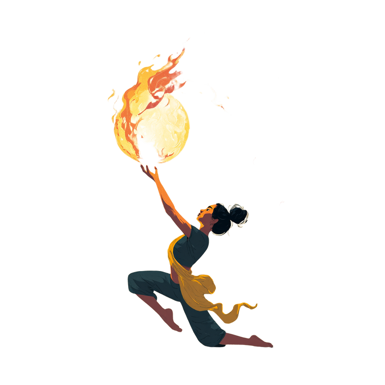 Fire Dancer V2 Vinyl Car Decal Sticker – Waterproof & UV-Resistant 3.4133333333333336"