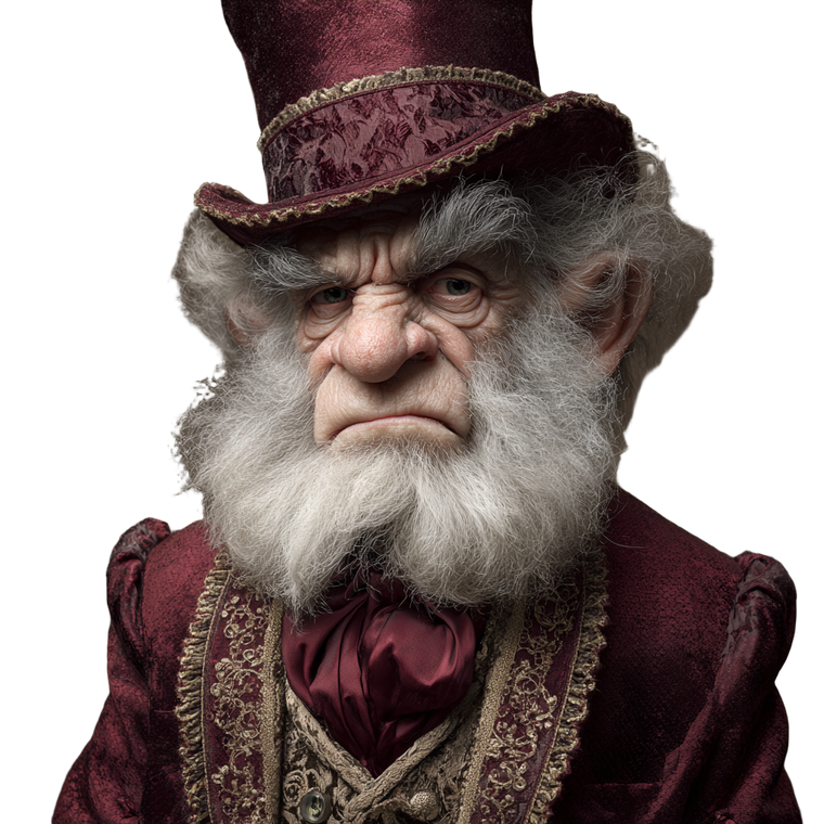 Grumpy Victorian Dwarf Vinyl Car Decal Sticker – Waterproof & UV-Resistant 3.4133333333333336"