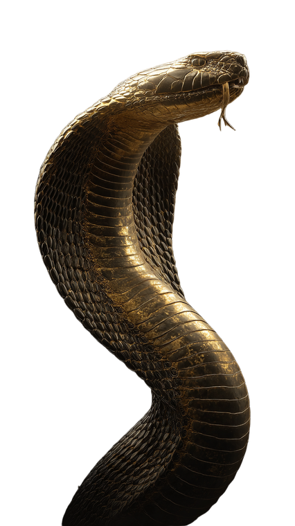 Golden Cobra Vinyl Car Decal Sticker – Waterproof & UV-Resistant 4.8533333333333335"