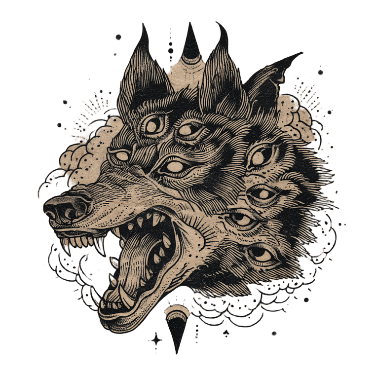 Eerie Wolf Tattoo Vinyl Car Decal Sticker – Waterproof & UV-Resistant 3.4133333333333336" Eerie Wolf Tattoo Vinyl Car Decal Sticker – Waterproof & UV-Resistant 3.4133333333333336"