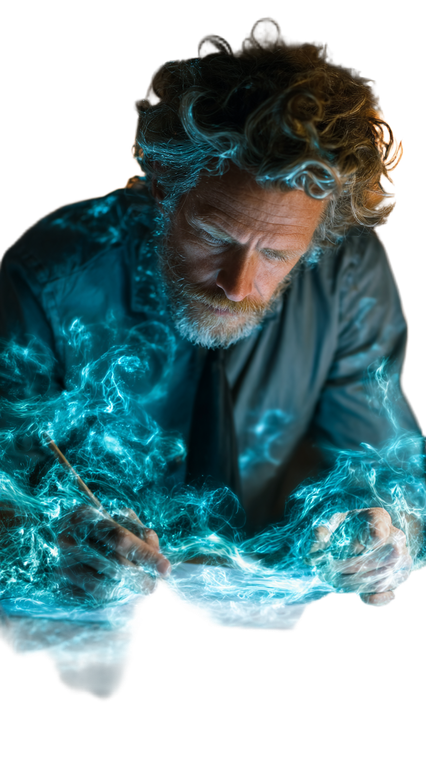 Holographic Business Mage Vinyl Car Decal Sticker – Waterproof & UV-Resistant 9.706666666666667"
