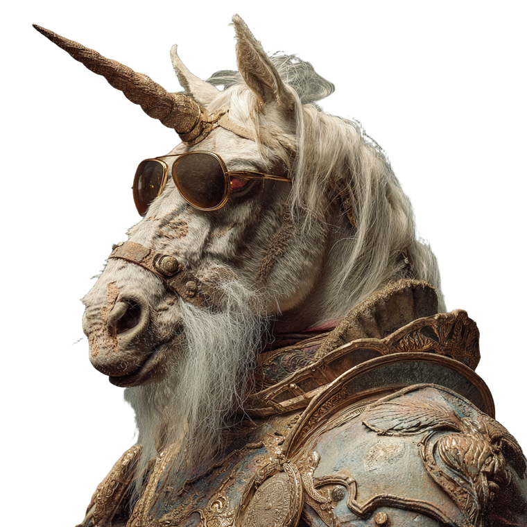 Drugged Unicorn Warrior Vinyl Car Decal Sticker – Waterproof & UV-Resistant 3.4133333333333336"