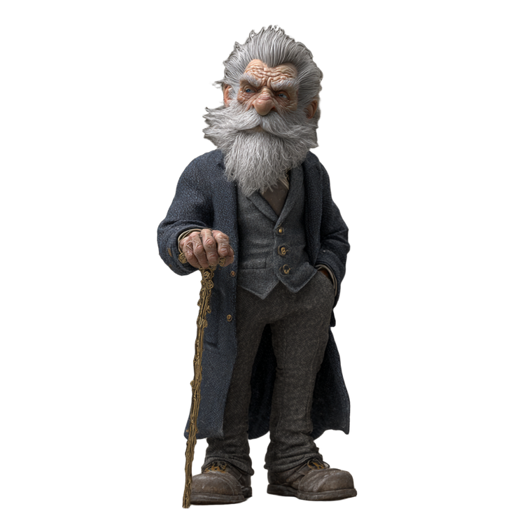 Arcane Scholar Dwarf Vinyl Car Decal Sticker – Waterproof & UV-Resistant 3.4133333333333336"