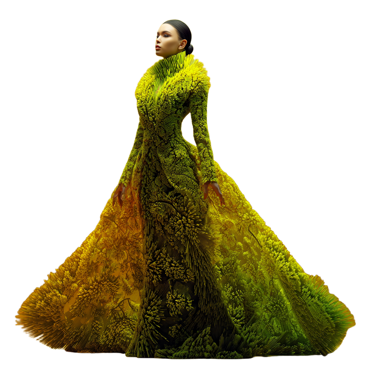 Surreal Fashion Dress Vinyl Car Decal Sticker – Waterproof & UV-Resistant 3.4133333333333336"