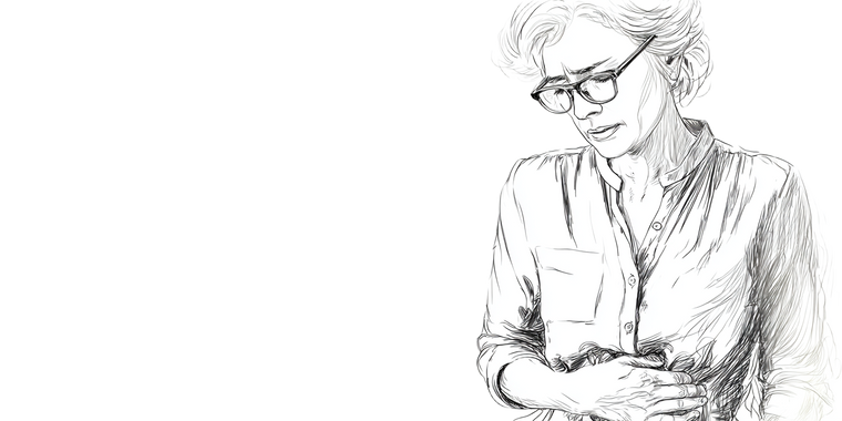 Elderly Woman Sketch V2 Vinyl Car Decal Sticker – Waterproof & UV-Resistant 5.12"