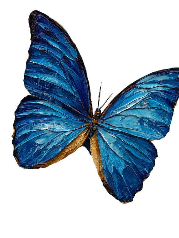 Blue Morpho Butterfly V11 Vinyl Car Decal Sticker – Waterproof & UV-Resistant 4.1066666666666665"