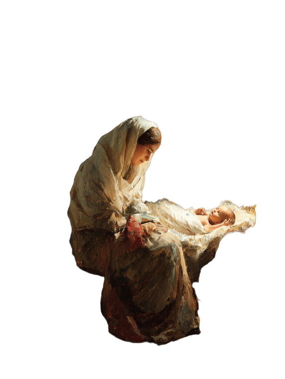 Holy Nativity Scene V4 Vinyl Car Decal Sticker – Waterproof & UV-Resistant 8.213333333333333"