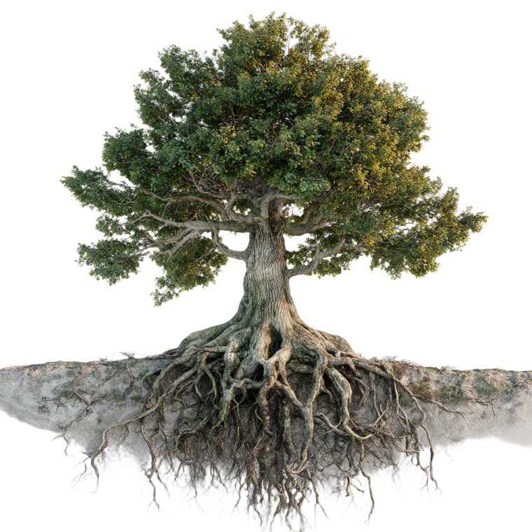 Endless Root Tree V2 Vinyl Car Decal Sticker – Waterproof & UV-Resistant 3.4133333333333336"