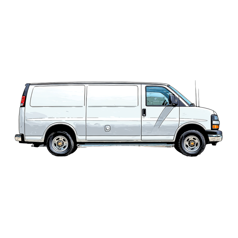 White Service Van Vinyl Car Decal Sticker – Waterproof & UV-Resistant 3.4133333333333336"