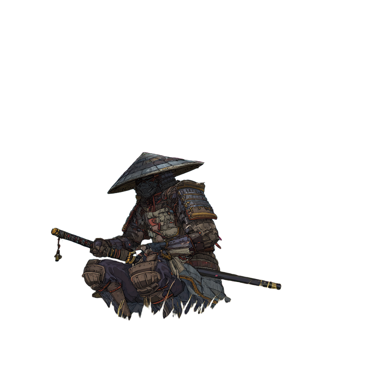 Samurai In Blossoms V5 Vinyl Car Decal Sticker – Waterproof & UV-Resistant 3.4133333333333336"