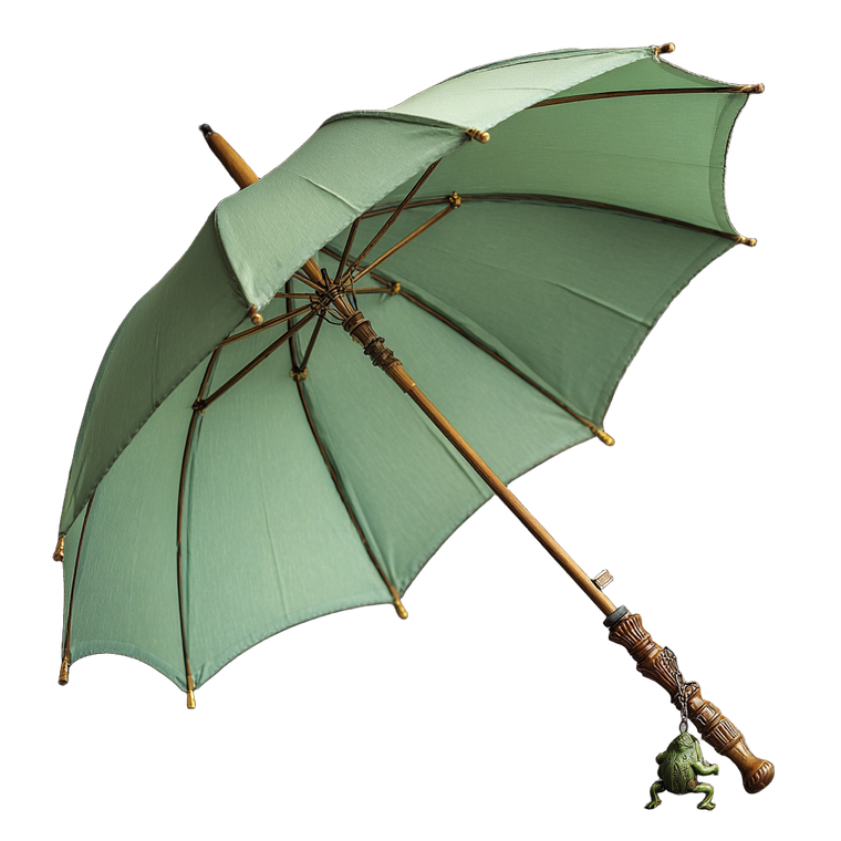 Vintage Green Umbrella Vinyl Car Decal Sticker – Waterproof & UV-Resistant 3.4133333333333336"