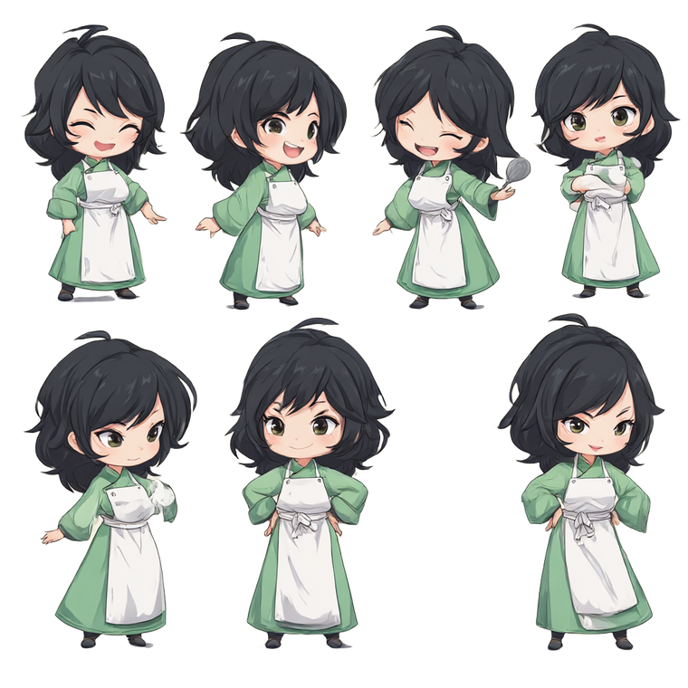 Chibi Chef Girl V2 Vinyl Car Decal Sticker – Waterproof & UV-Resistant 6.826666666666667"