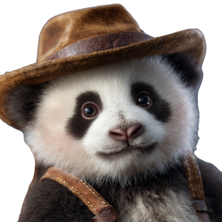 Adventurous Panda V2 Vinyl Car Decal Sticker – Waterproof & UV-Resistant 3.4133333333333336"