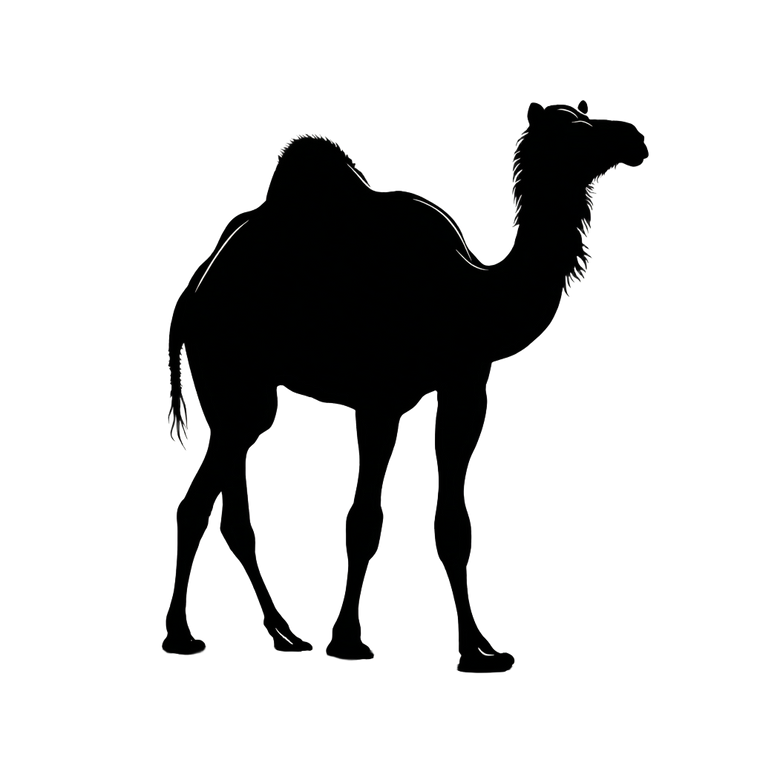 Camel Silhouette Vinyl Car Decal Sticker – Waterproof & UV-Resistant 3.4133333333333336"