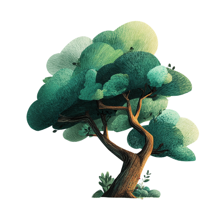 Green Tree V3 Vinyl Car Decal Sticker – Waterproof & UV-Resistant 3.4133333333333336"