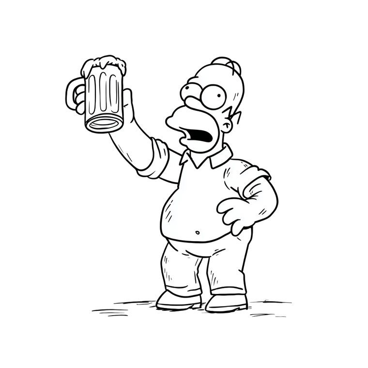 Drunk Man Drawing Vinyl Car Decal Sticker – Waterproof & UV-Resistant 3.4133333333333336"