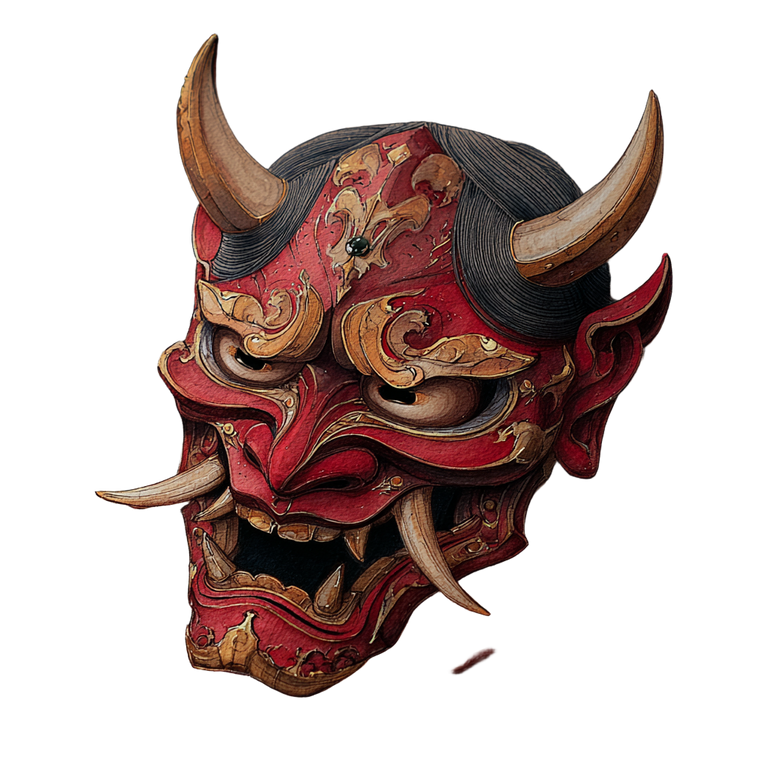 Oni Mask V34 Vinyl Car Decal Sticker – Waterproof & UV-Resistant 6.826666666666667"