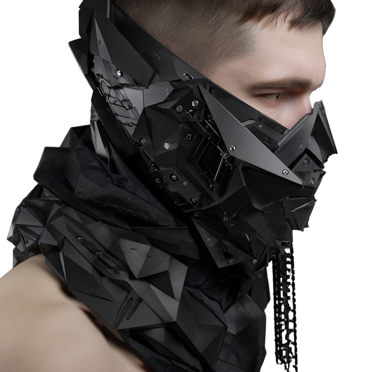 Cyberpunk Ninja Mask Vinyl Car Decal Sticker – Waterproof & UV-Resistant 3.4133333333333336"