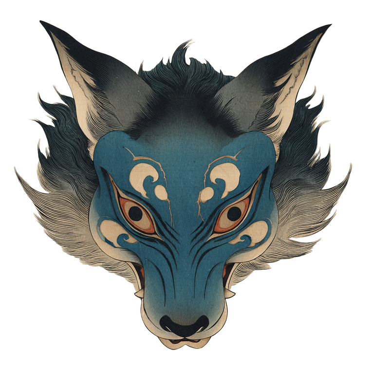 Fox Mask Print Vinyl Car Decal Sticker – Waterproof & UV-Resistant 3.4133333333333336"
