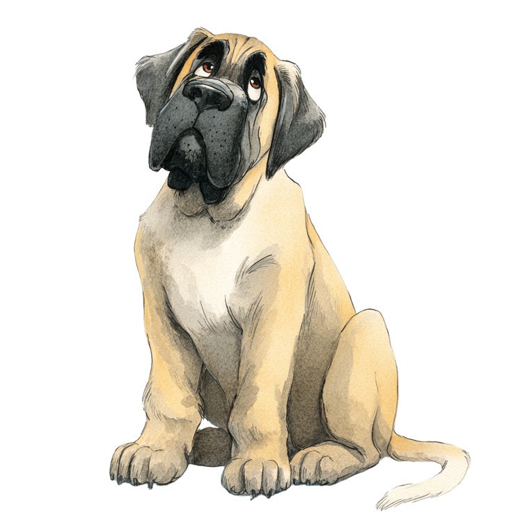 Adorable Mastiff Dog Vinyl Car Decal Sticker – Waterproof & UV-Resistant 6.826666666666667"