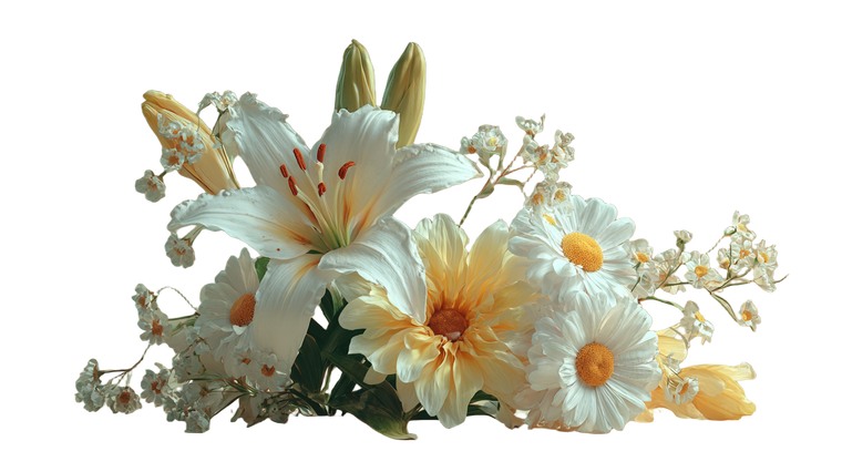 White Feverfew Lily Vinyl Car Decal Sticker – Waterproof & UV-Resistant 2.72"