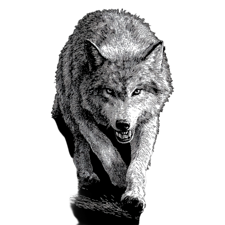 Aggressive Wolf Jumping Vinyl Car Decal Sticker – Waterproof & UV-Resistant 3.4133333333333336"