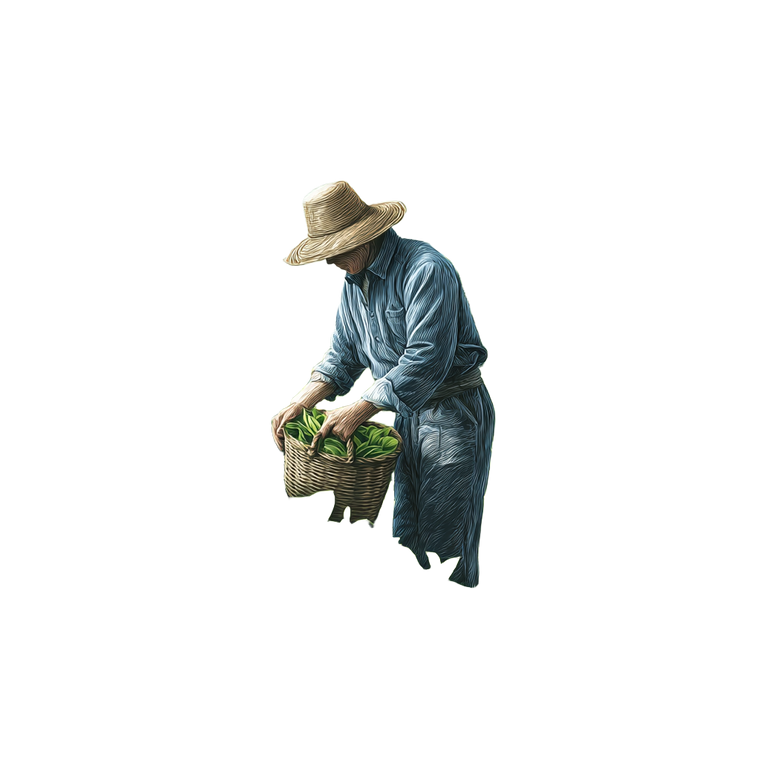 Young Tea Farmer Vinyl Car Decal Sticker – Waterproof & UV-Resistant 3.4133333333333336"