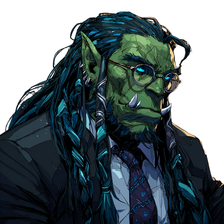 Orc Businessman Vinyl Car Decal Sticker – Waterproof & UV-Resistant 3.4133333333333336"