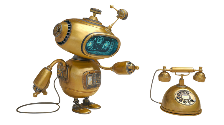 Cosmic Phone Robot Vinyl Car Decal Sticker – Waterproof & UV-Resistant 2.72"