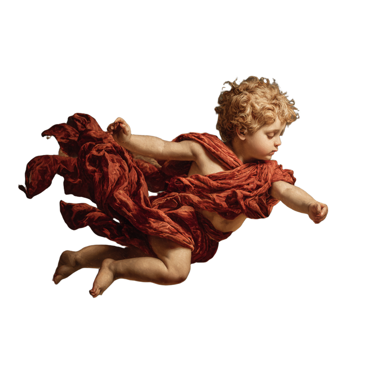 Flying Baby Cherub Vinyl Car Decal Sticker – Waterproof & UV-Resistant 3.4133333333333336"