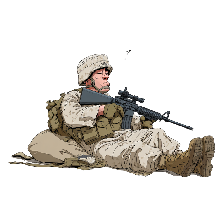Sleepy Marine Vinyl Car Decal Sticker – Waterproof & UV-Resistant 3.4133333333333336"
