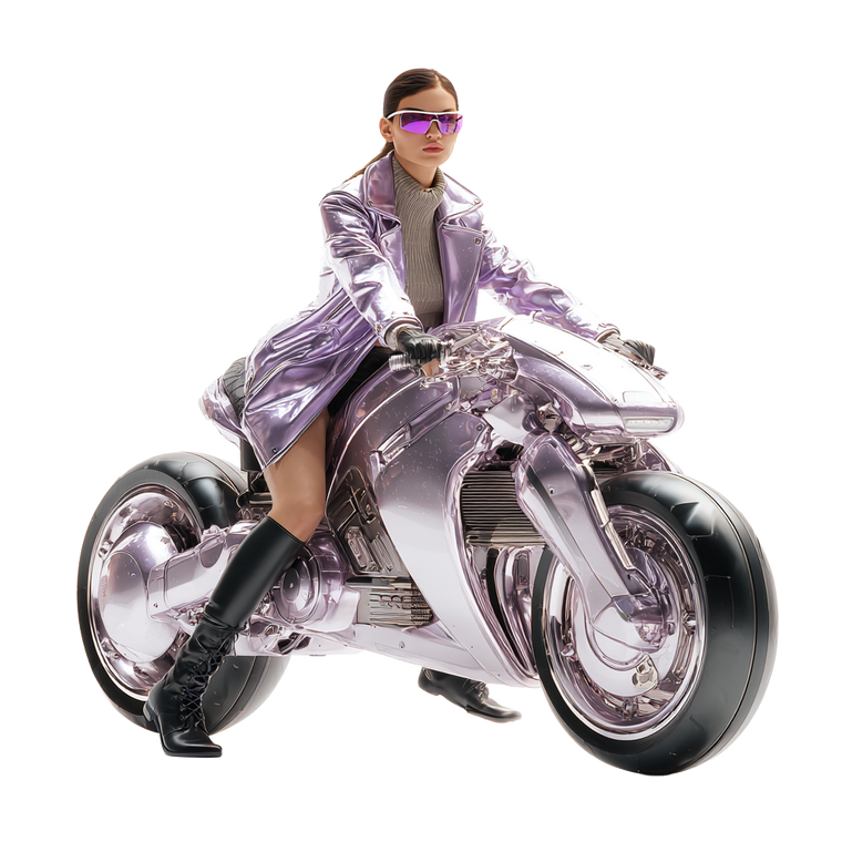 Futuristic Motorcyclist V4 Vinyl Car Decal Sticker – Waterproof & UV-Resistant 6.826666666666667"