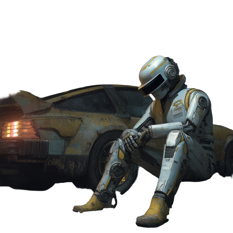 Daft Punk Robot Vinyl Car Decal Sticker – Waterproof & UV-Resistant 3.4133333333333336"