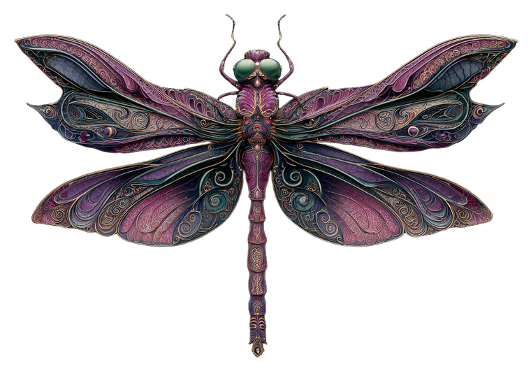 Art Nouveau Dragonfly V2 Vinyl Car Decal Sticker – Waterproof & UV-Resistant 6.1866666666666665"