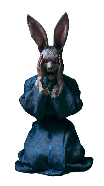 Terrifying Rabbit-Eared Man V2 Vinyl Car Decal Sticker – Waterproof & UV-Resistant 4.8533333333333335"