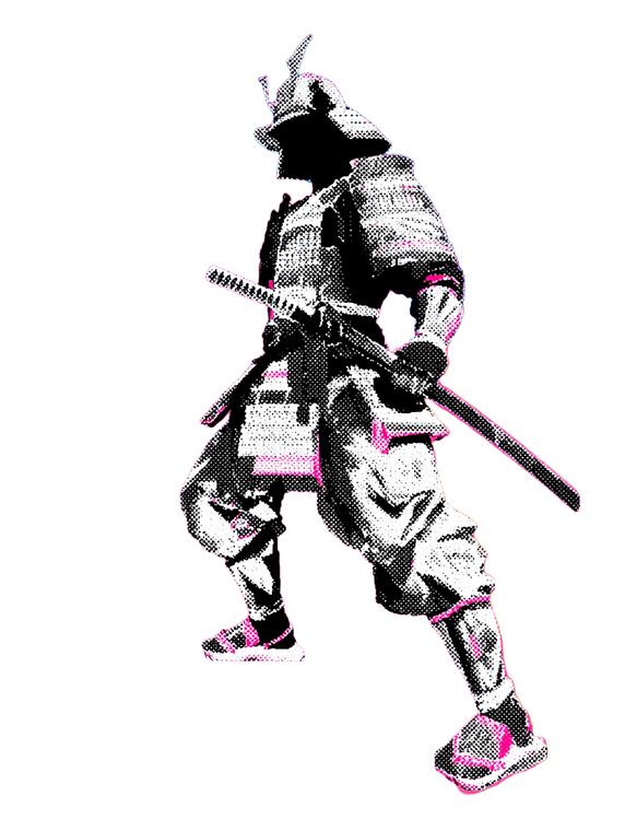 Vaporwave Ronin V4 Vinyl Car Decal Sticker – Waterproof & UV-Resistant 8.213333333333333"