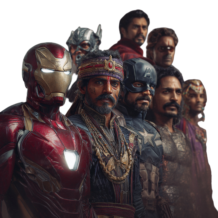 Indian Avengers Assembly Vinyl Car Decal Sticker – Waterproof & UV-Resistant 6.826666666666667"