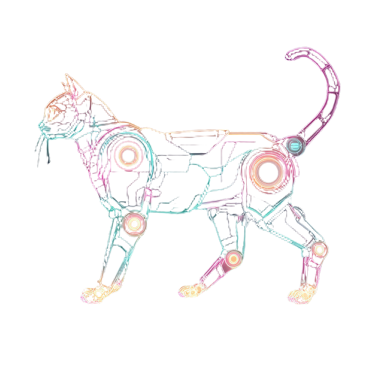 Cyberpunk Cat V18 Vinyl Car Decal Sticker – Waterproof & UV-Resistant 3.4133333333333336"