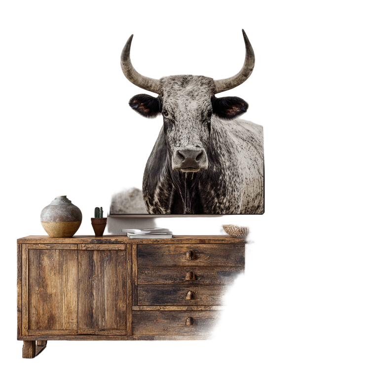 Nguni Cow Face Vinyl Car Decal Sticker – Waterproof & UV-Resistant 3.4133333333333336"