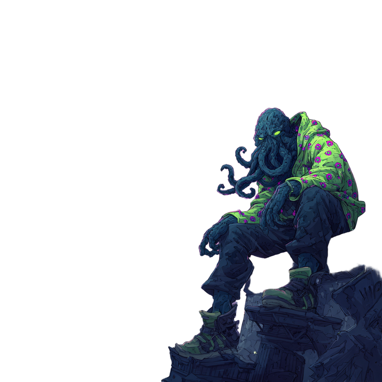 Cthulhu Lounges Vinyl Car Decal Sticker – Waterproof & UV-Resistant 6.826666666666667"