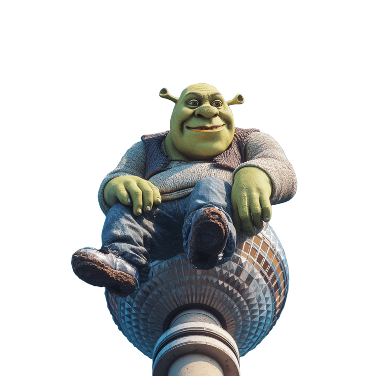 Shrek In Berlin Vinyl Car Decal Sticker – Waterproof & UV-Resistant 3.4133333333333336"