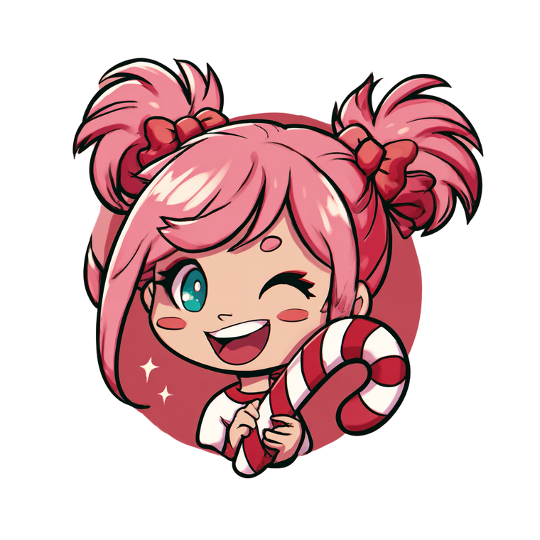 Mischievous Candy Girl Vinyl Car Decal Sticker – Waterproof & UV-Resistant 3.4133333333333336"