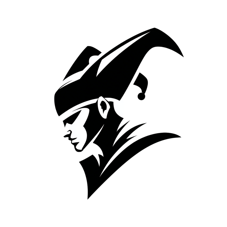 Modern Jester Logo Vinyl Car Decal Sticker – Waterproof & UV-Resistant 6.826666666666667"